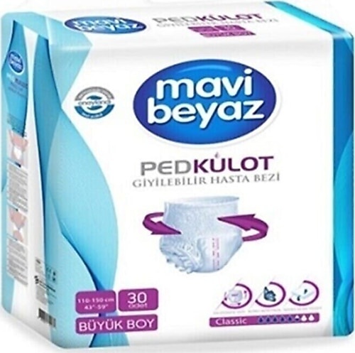 Mavi Beyaz Külot Bez M-L-XL